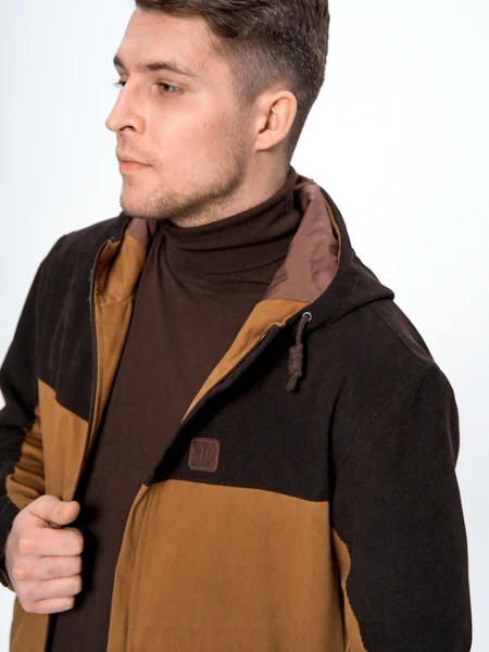 Куртка мужская Woodman dual (шоколадный вельвет-песочный)