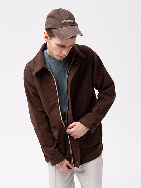 Куртка мужская Woodman collar (коричневый в полоску)