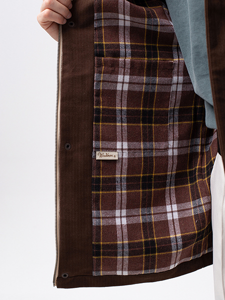 Куртка мужская Woodman collar (коричневый в полоску)