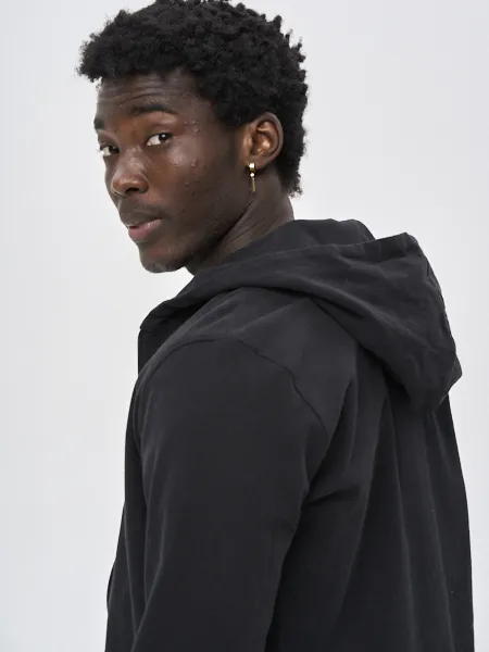 Куртка мужская Woodman twill hoodie (черный)